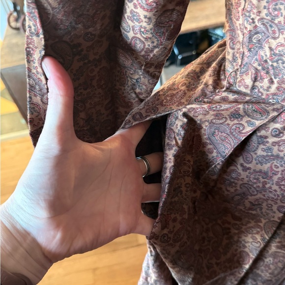 Vintage 60’s Brown Paisley Dress with pockets - Picture 8 of 12